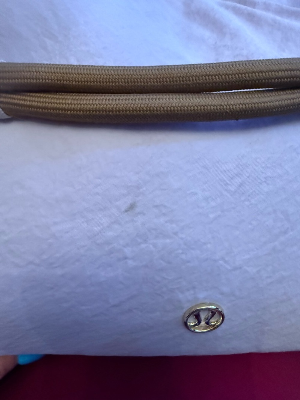 lululemon athletica Sky blue Shoulder Bag with Brown Handle Accent - Picture 5 of 5